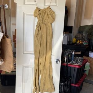 Free People Mustard Jumpsuit
